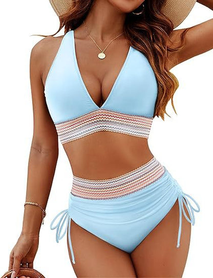 High Waist Bikini Split