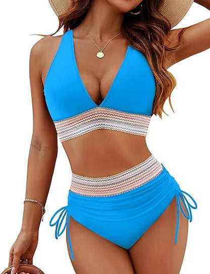 High Waist Bikini Split