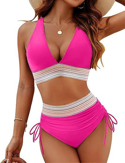 High Waist Bikini Split