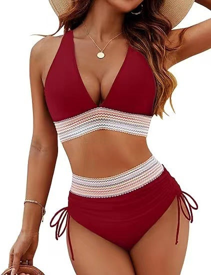 High Waist Bikini Split