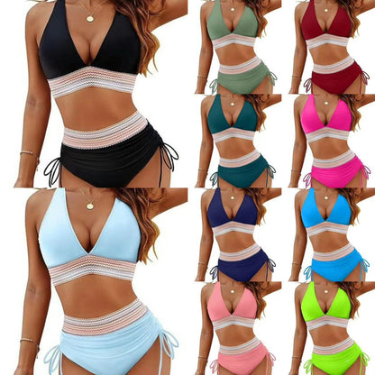 High Waist Bikini Split